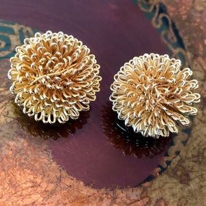 Norma Jean Gold Burst Clip On Earrings